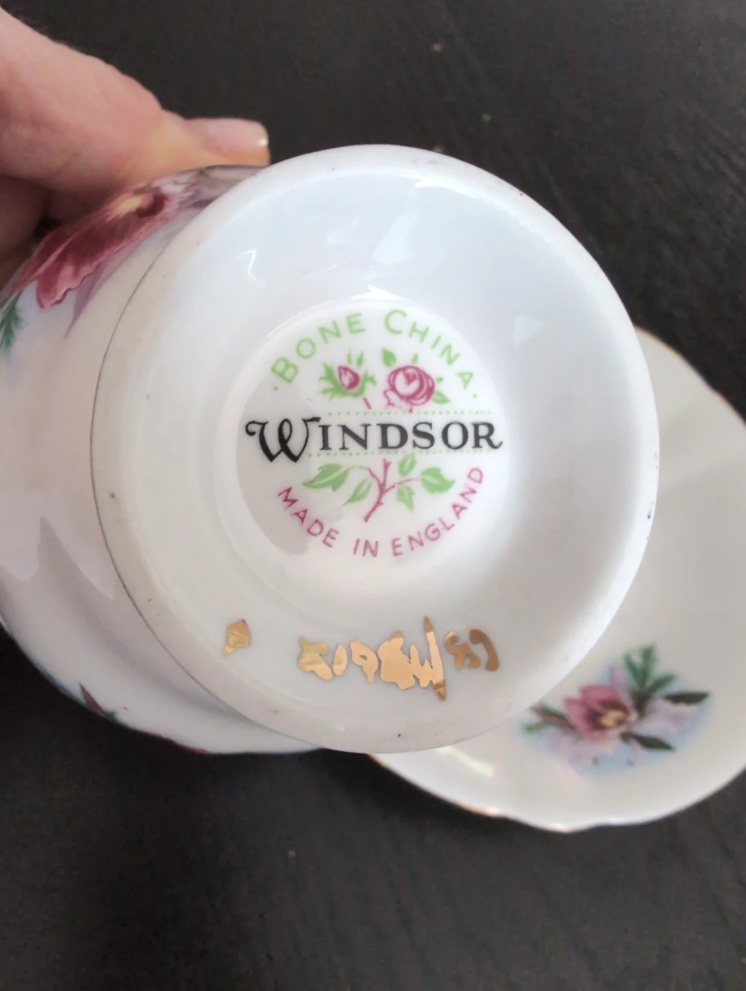 Windsor Bone China Cup & Saucer  Floral Design - photo 2