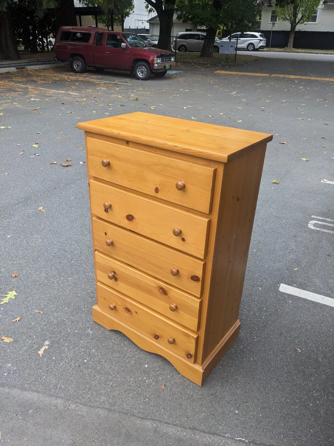 Five-Drawer Pine Chest of Drawers - photo 2