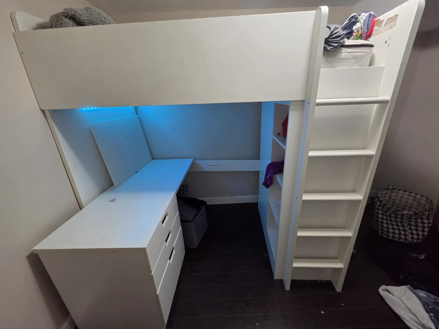 IKEA Loft Bed with Integrated Desk and Closet