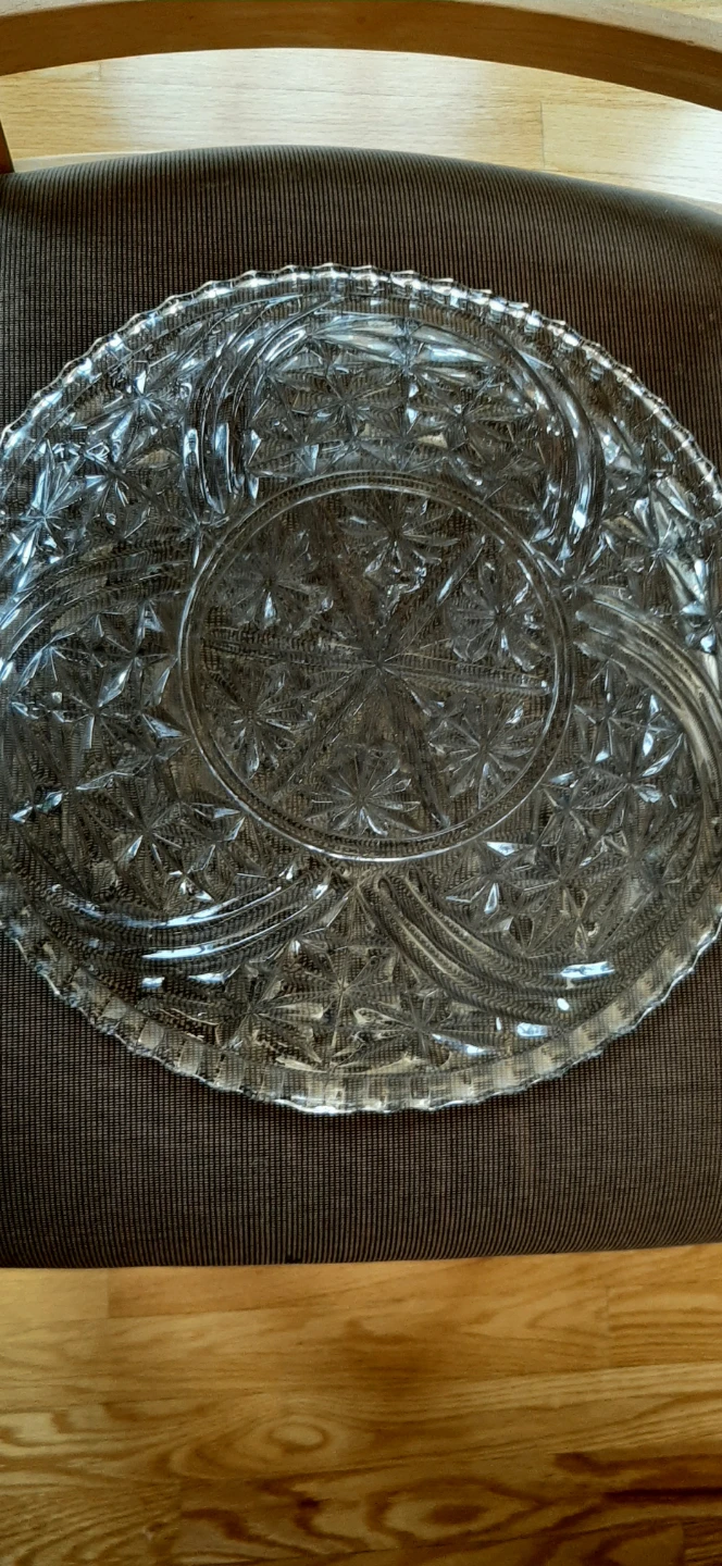 Vintage Anchor Hocking "Stars and Bars" sandwich/torte plate - photo 2