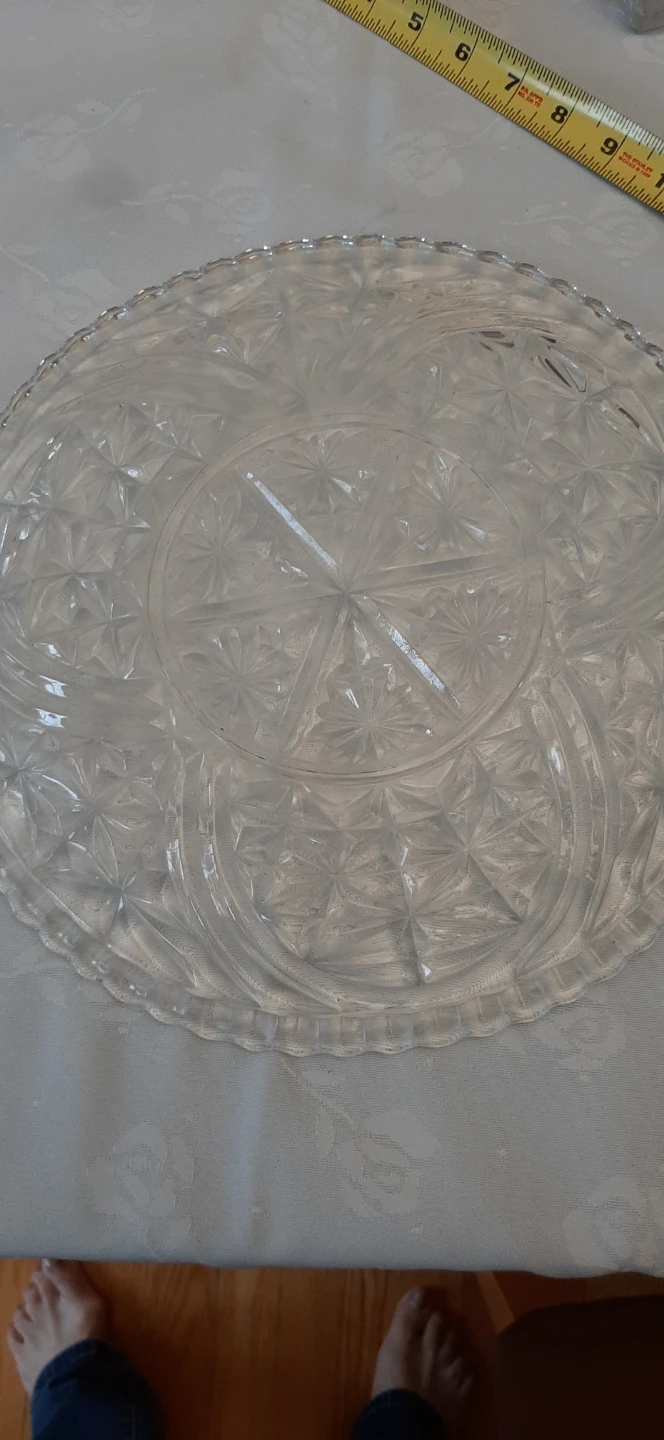 Vintage Anchor Hocking "Stars and Bars" sandwich/torte plate - photo 5