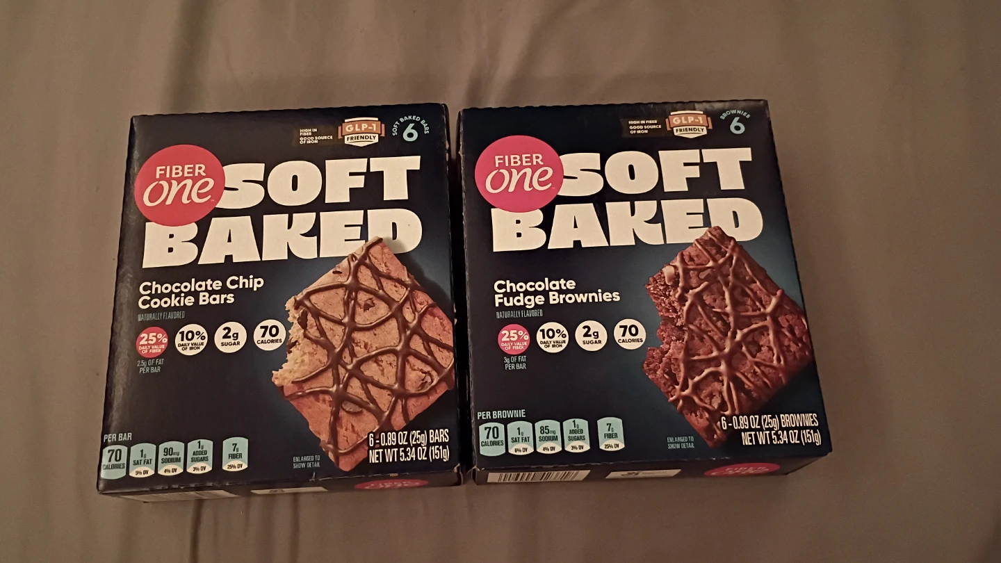 Fiber One Soft Baked Cookie Bars and Brownies (2 Boxes) 🏈
