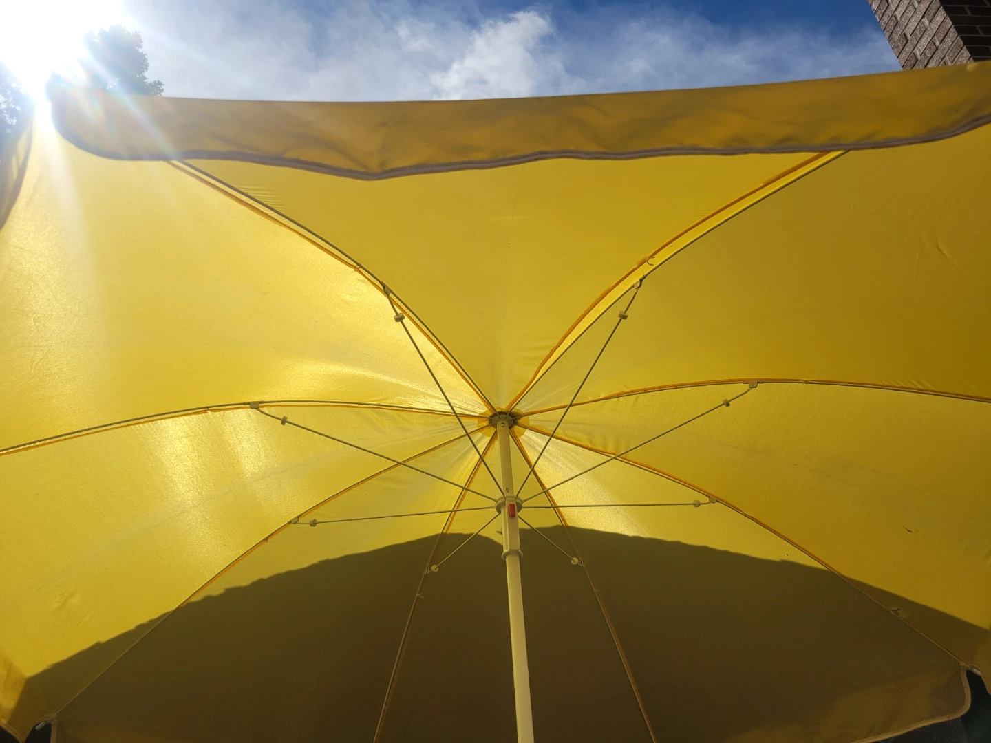 Yellow Patio/Beach Outdoor Umbrella Sun Shade - photo 3