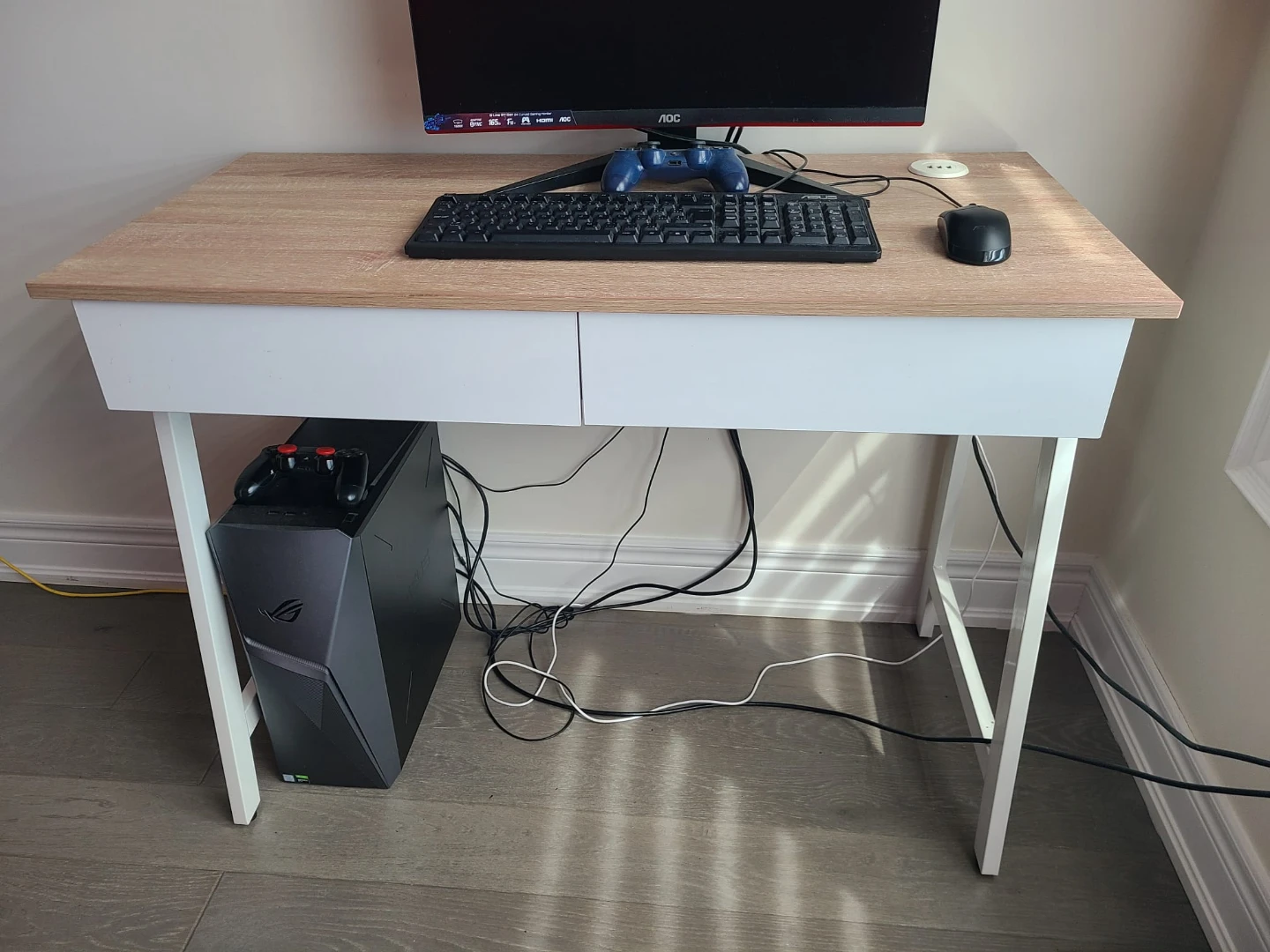 Modern Two-Drawer Computer Desk