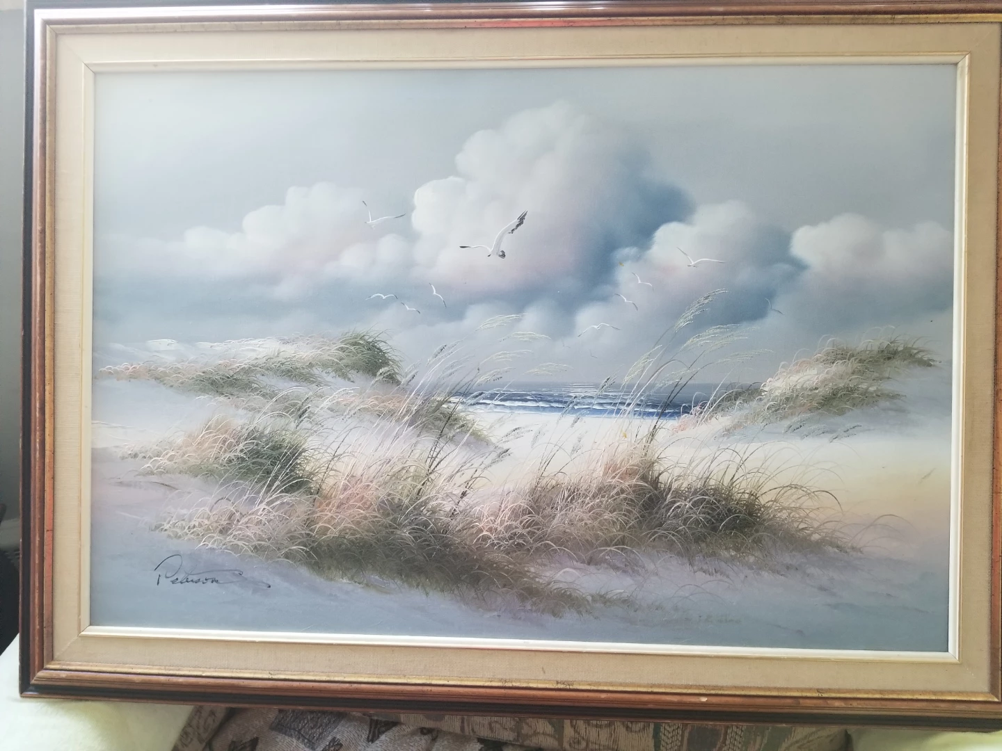 Beautiful beach side painting by Peterson