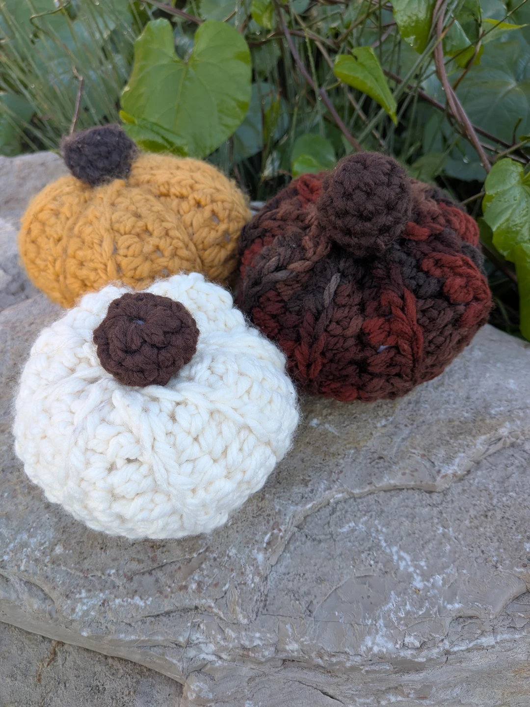 Crochet pumpkins