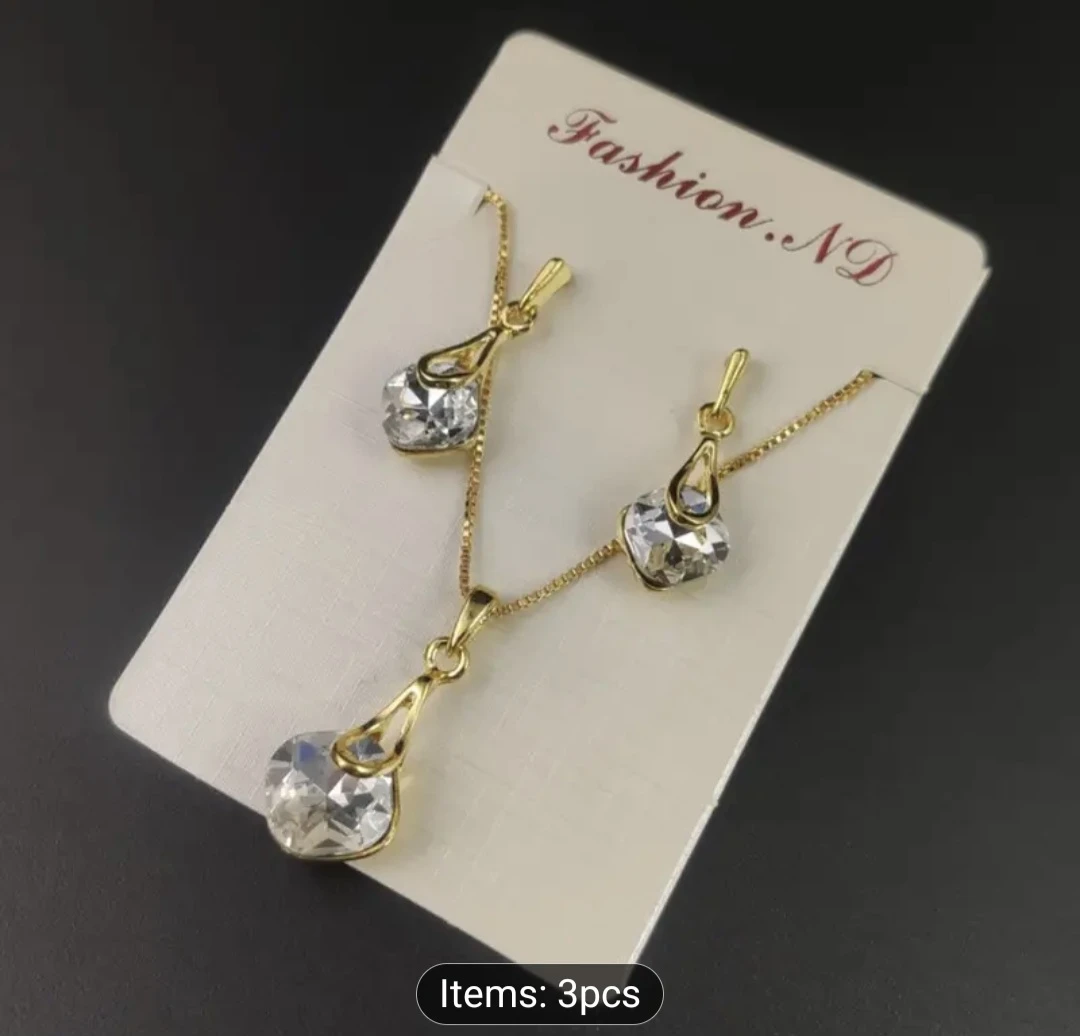 Fashion.ND Crystal Necklace and Earring Set 🏈 - photo 3