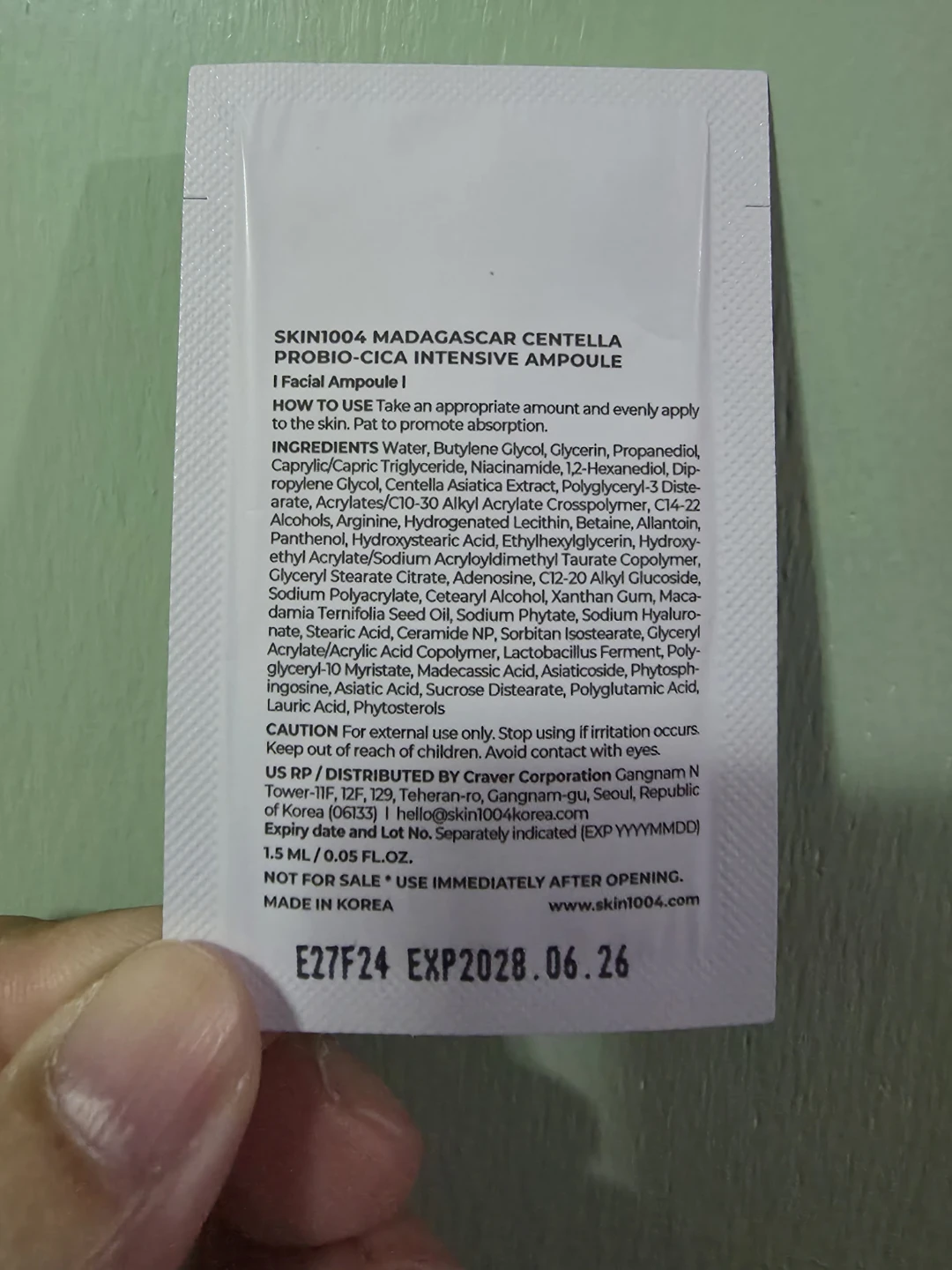 SKIN1004 Probio-Cica Intensive Ampoule Sample 🏈 - photo 2