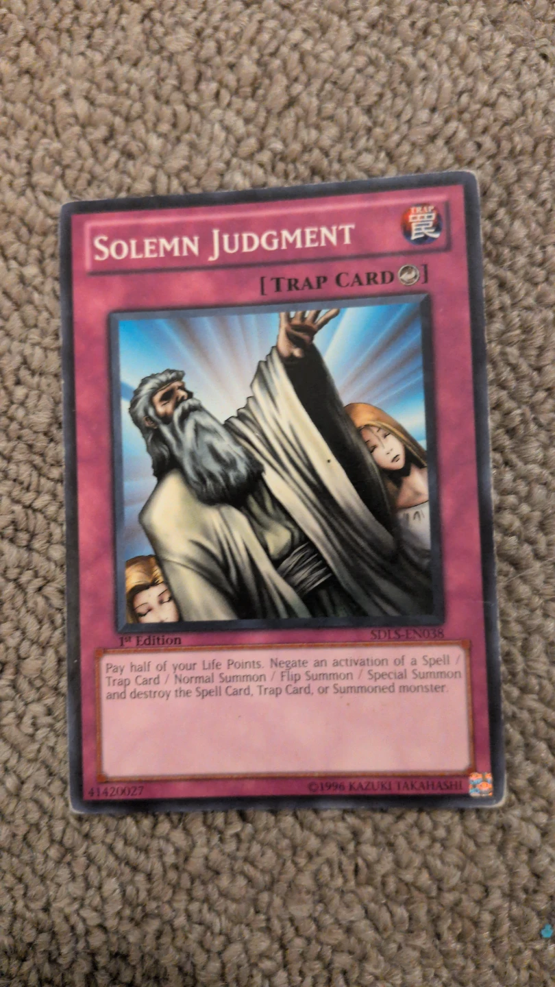 Solemn Judgment 1st Edition Yu-Gi-Oh! Card