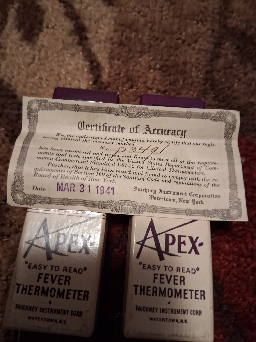 Vintage Apex Fever Thermometer Set - photo 3