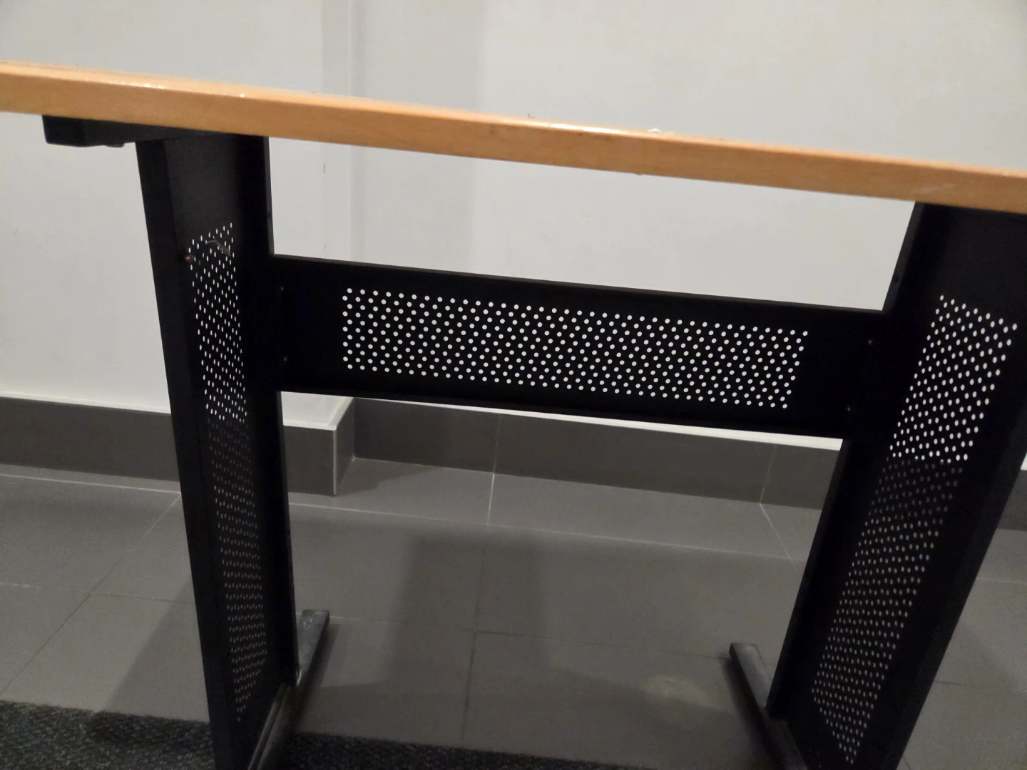 Wooden Desk with Black Metal Base - photo 5