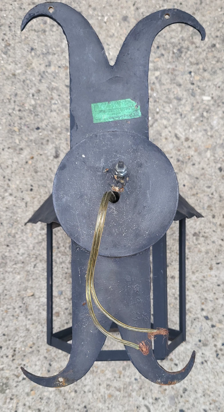 Vintage Black Metal Wall Lanterns - photo 3