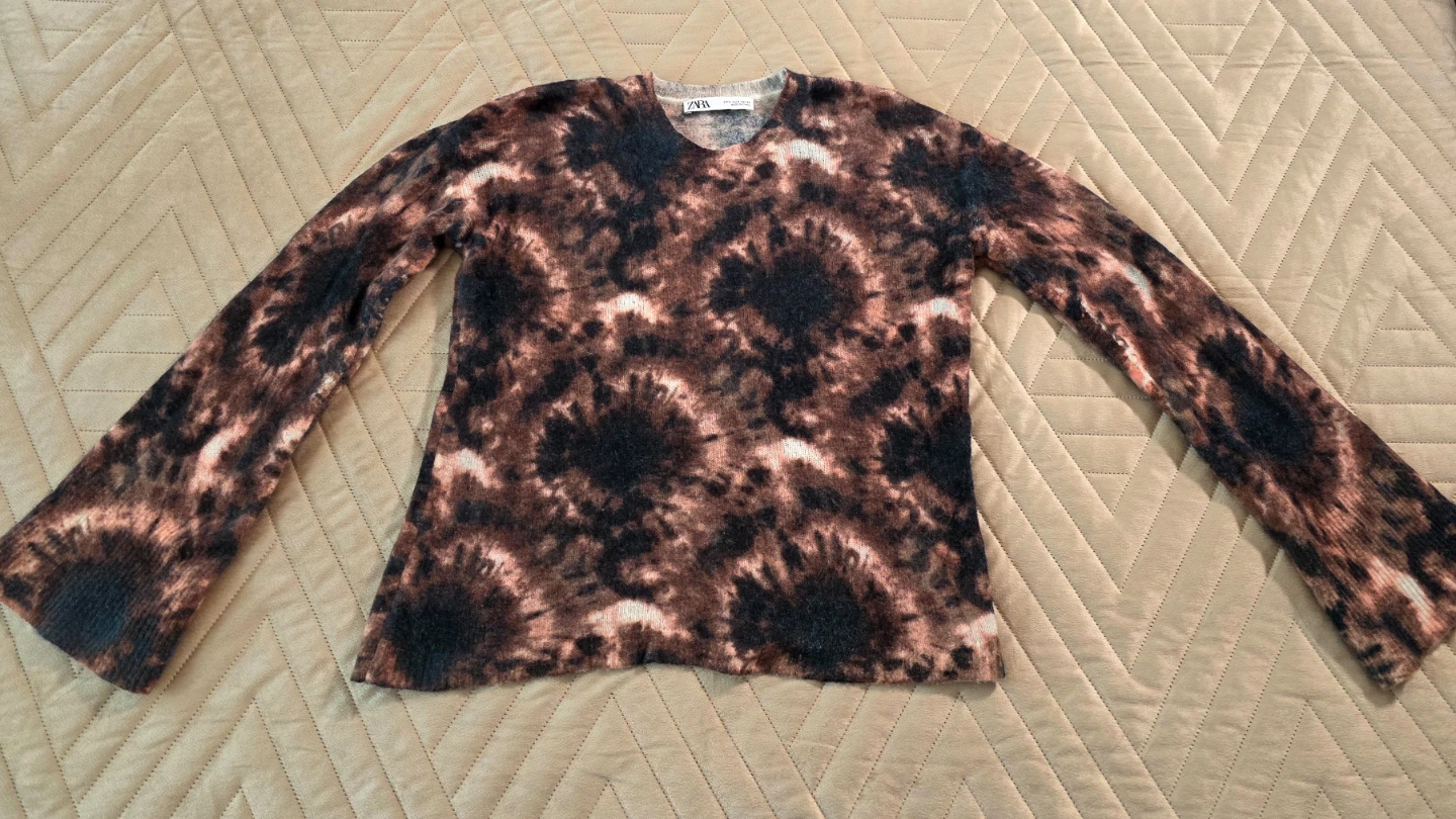 Zara tie-dye knit sweater
