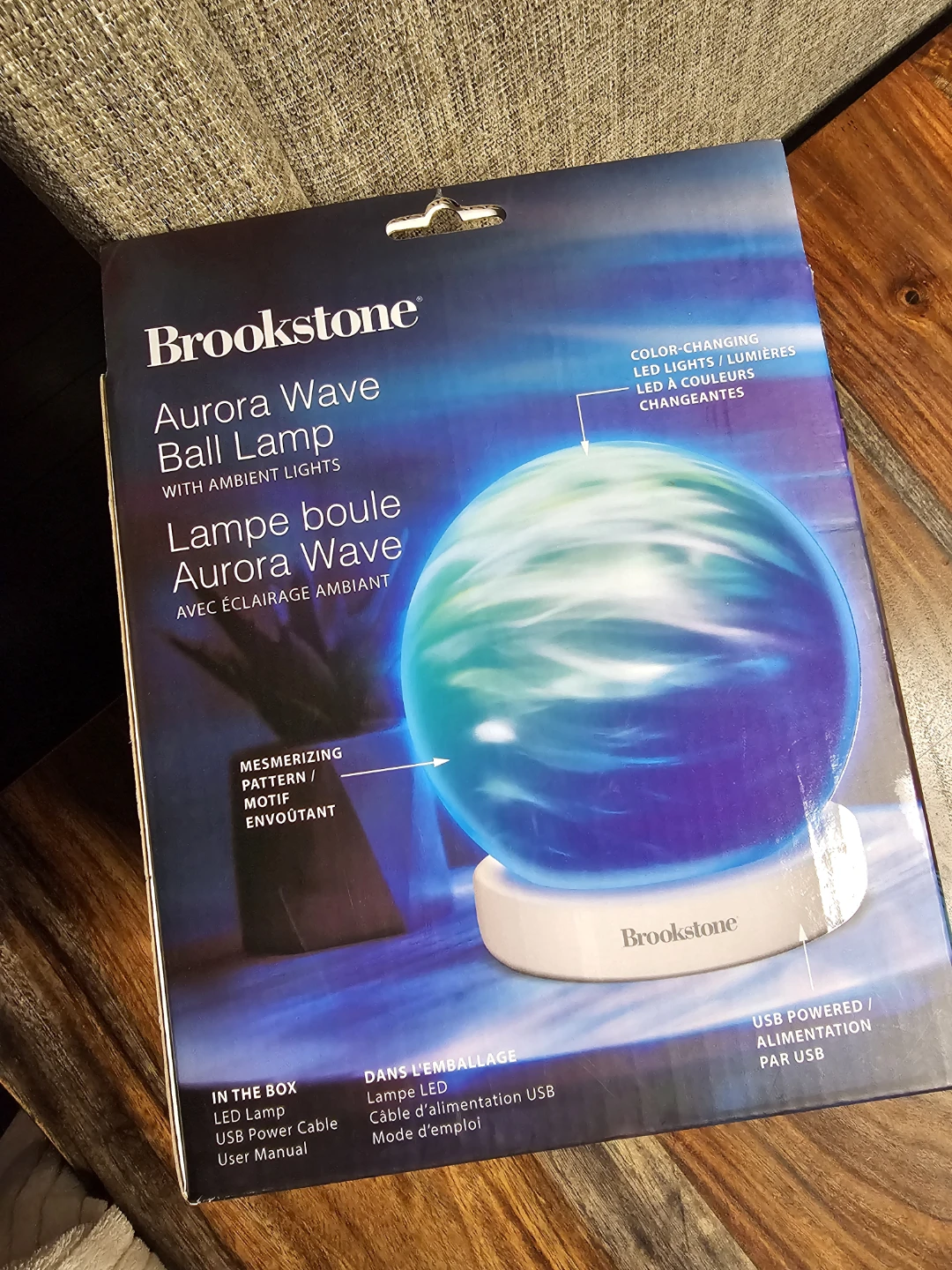 Brookstone Aurora Wave Ball Lamp.  NEW - photo 2