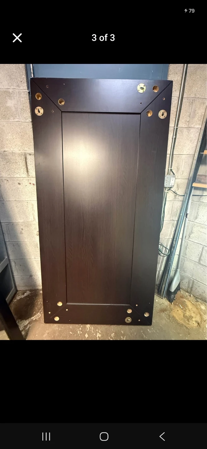 Large Dark Wood Wall Mirror - photo 3
