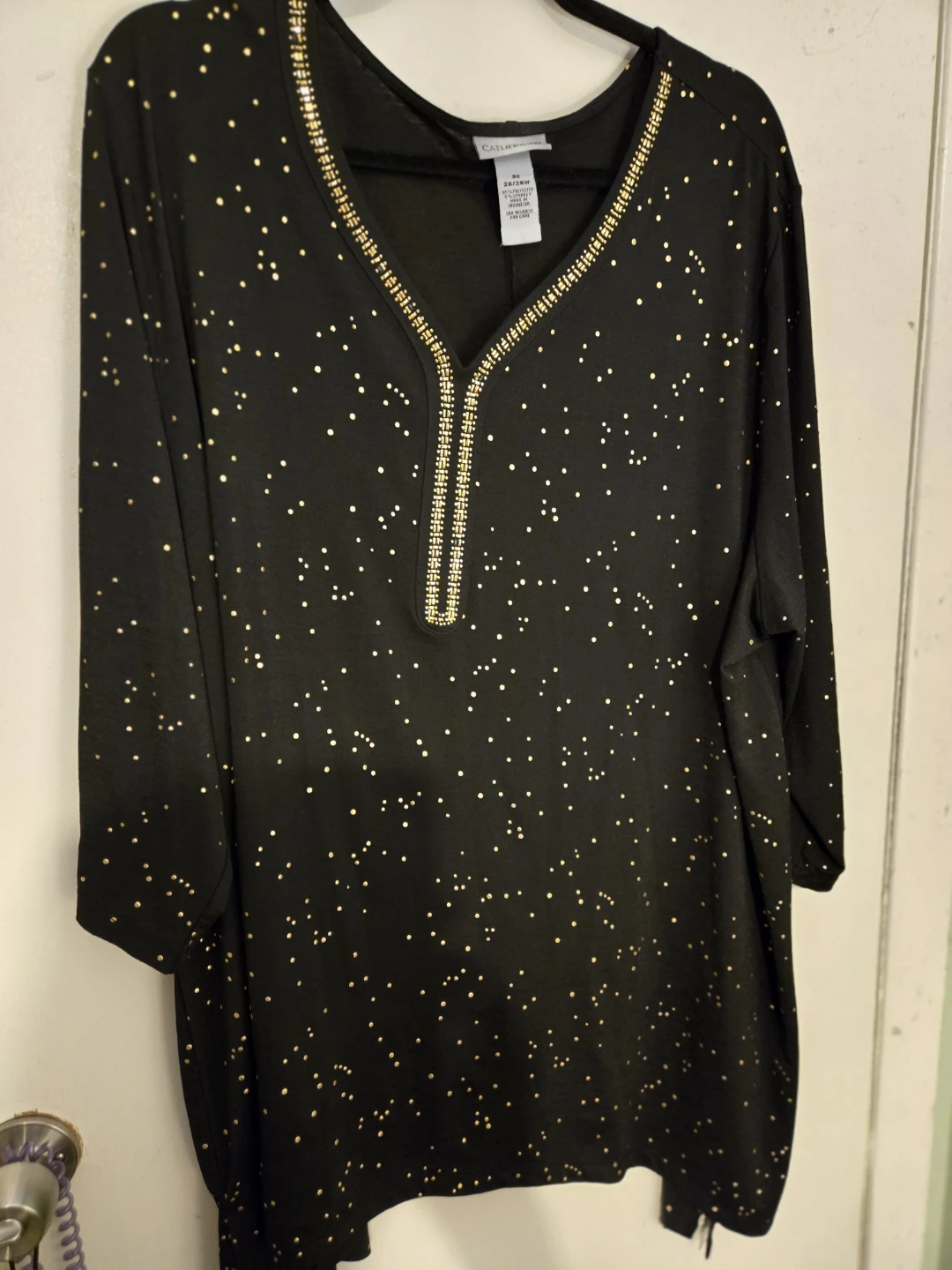 Catherines Black and Gold Studded Tunic