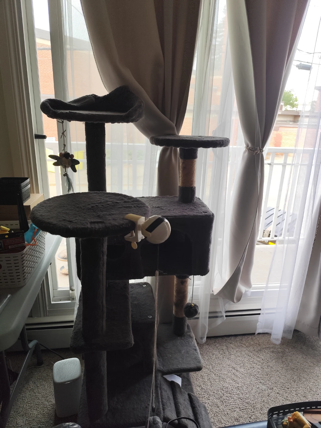 cat tree+ Assorted Cat Supplies and Toys
