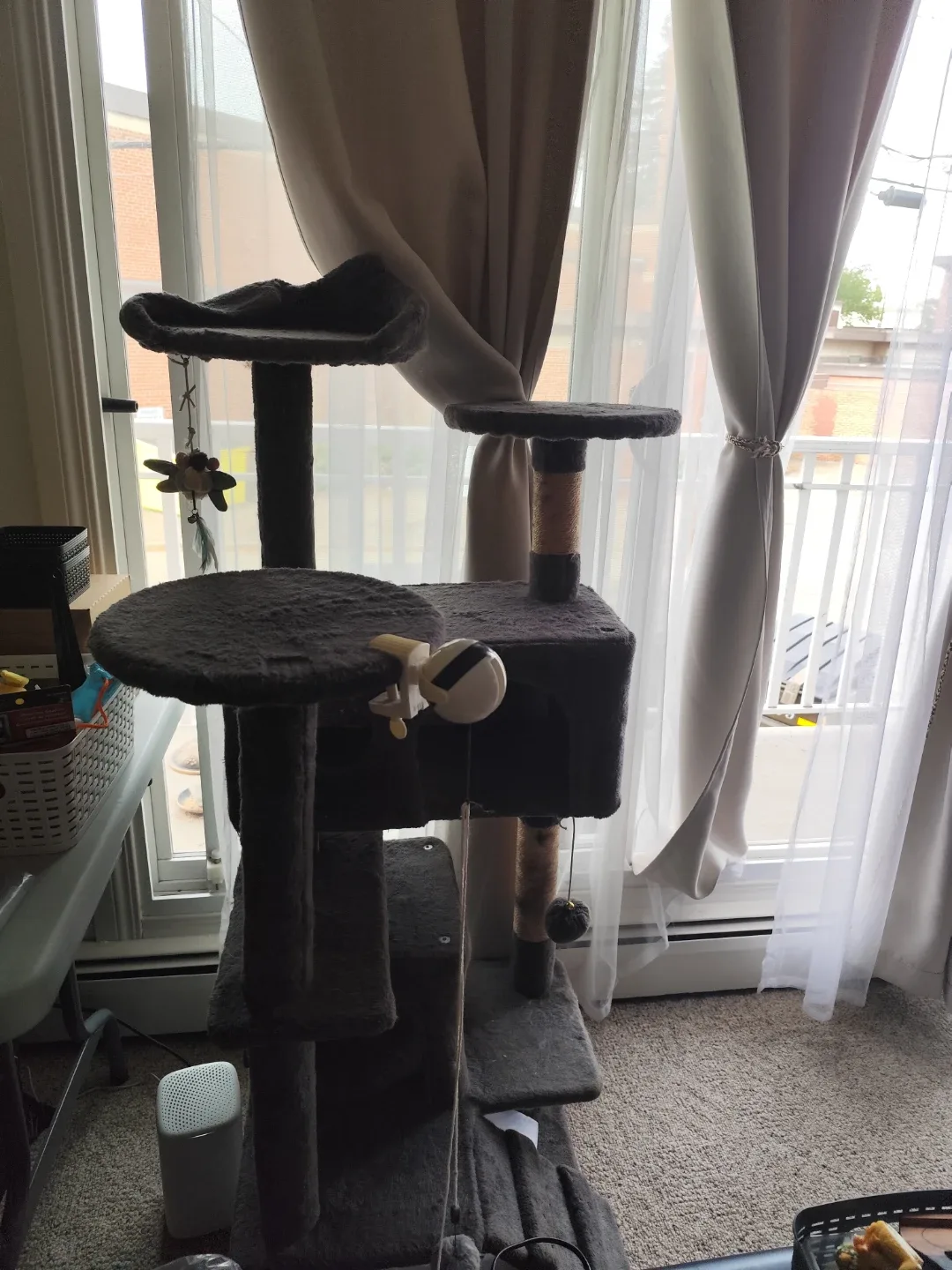 cat tree+ Assorted Cat Supplies and Toys