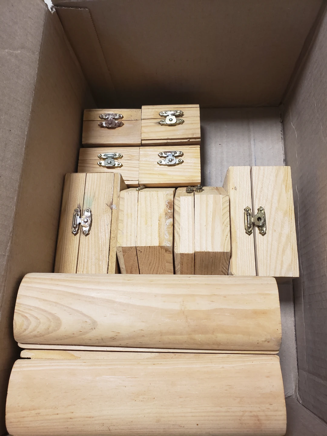 Small Wooden Storage Boxes.