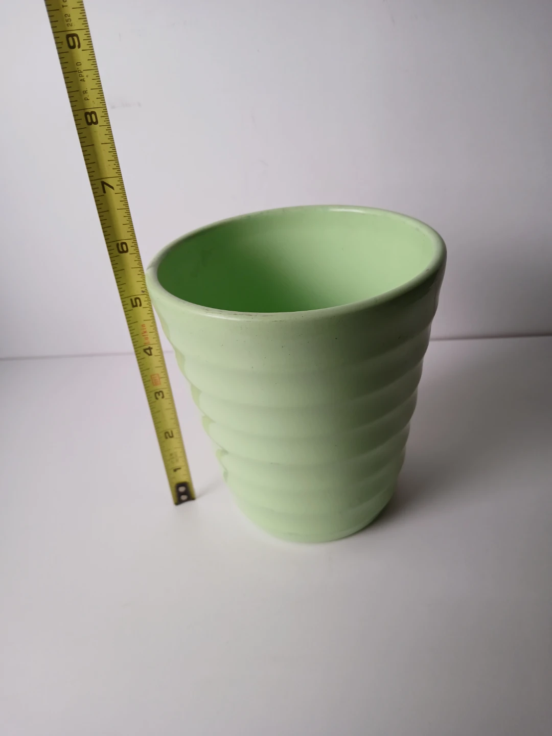 Two Ceramic Planters - Black and Light Green. $6 EACH. - photo 2
