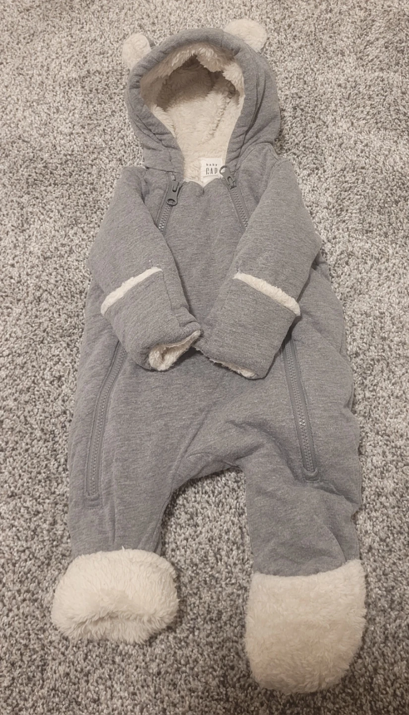 Baby Gap Sherpa-Lined Bear Bunting Suit up to 7lb(3kg) - photo 4