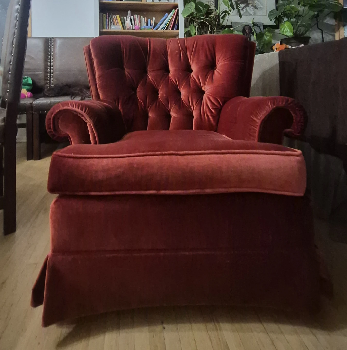 Sklar-Peppler Red Velvet Armchair