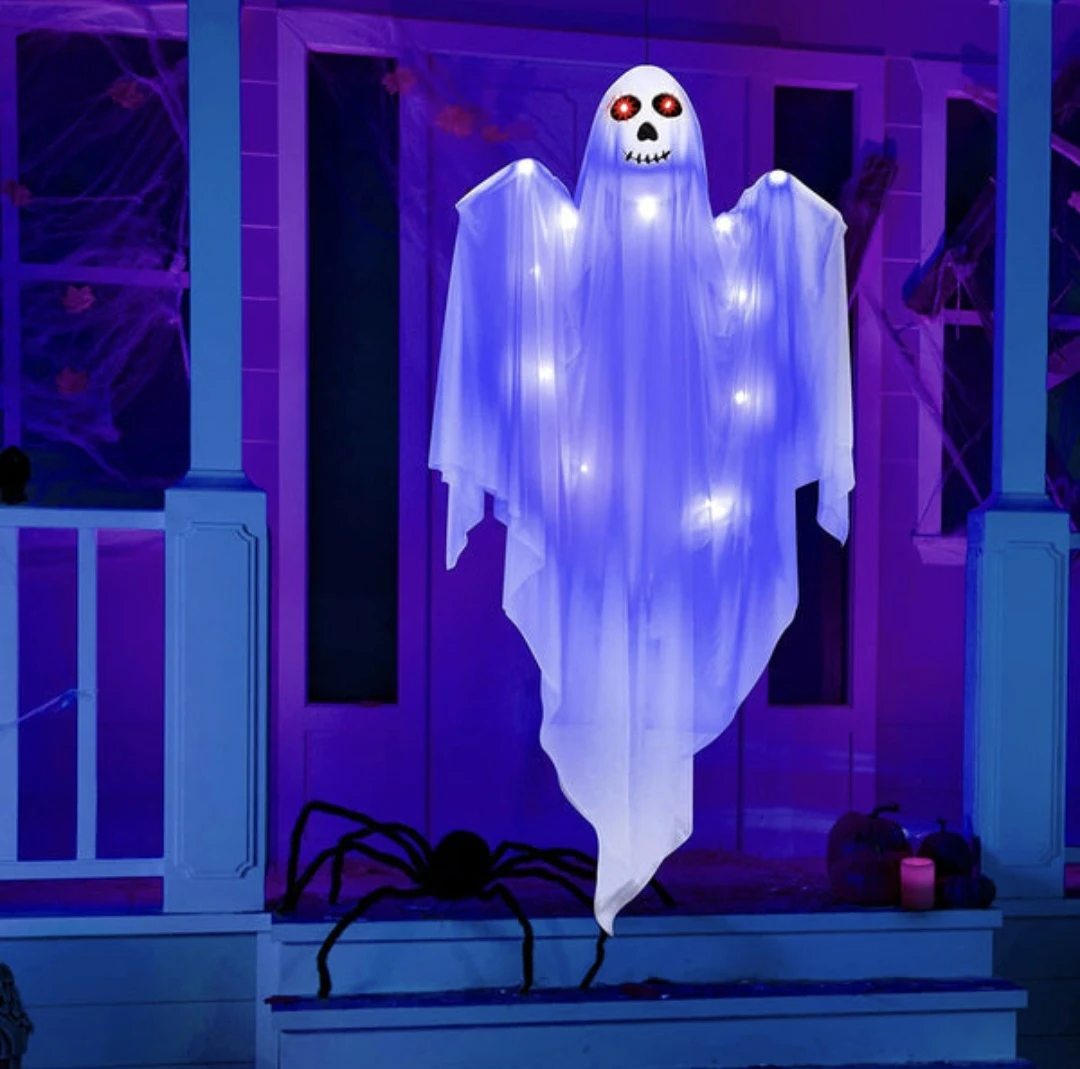 New 5ft long Light-Up Hanging Ghost Halloween Decoration