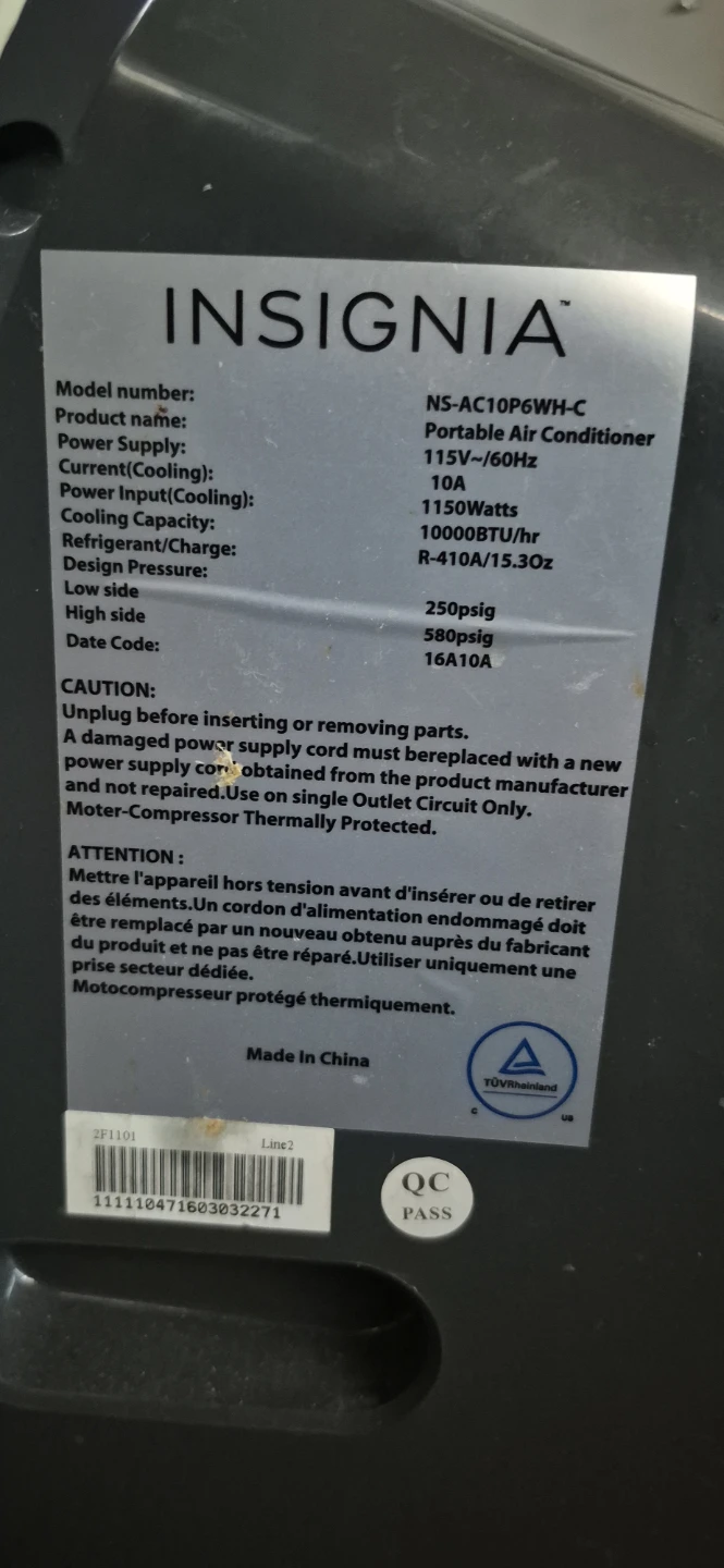 Insignia Portable Air Conditioner 10000BTU - photo 3