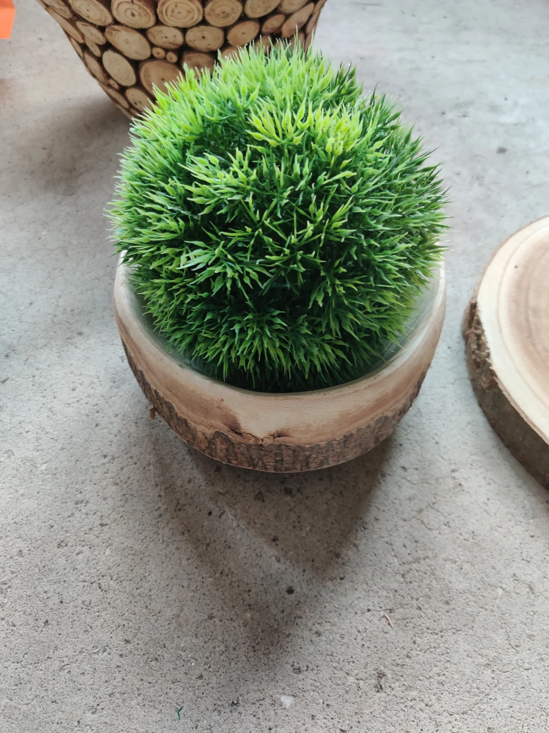 Artificial Topiary Plant in Rustic Wood Planter