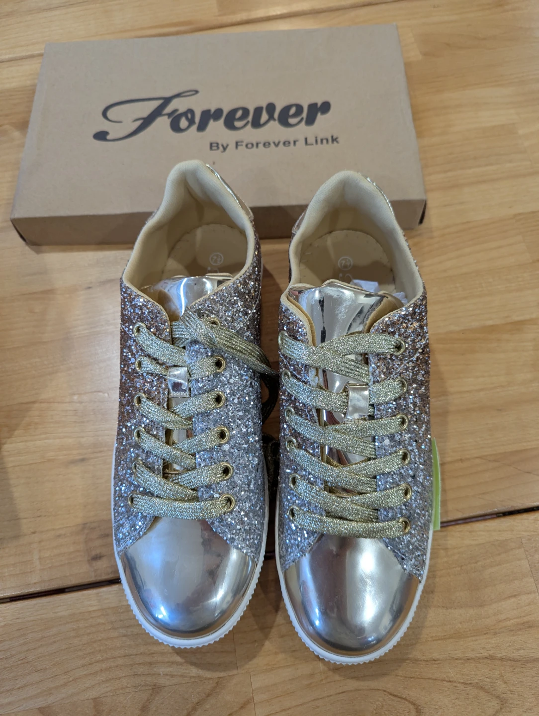 Gold Glitter Sneakers