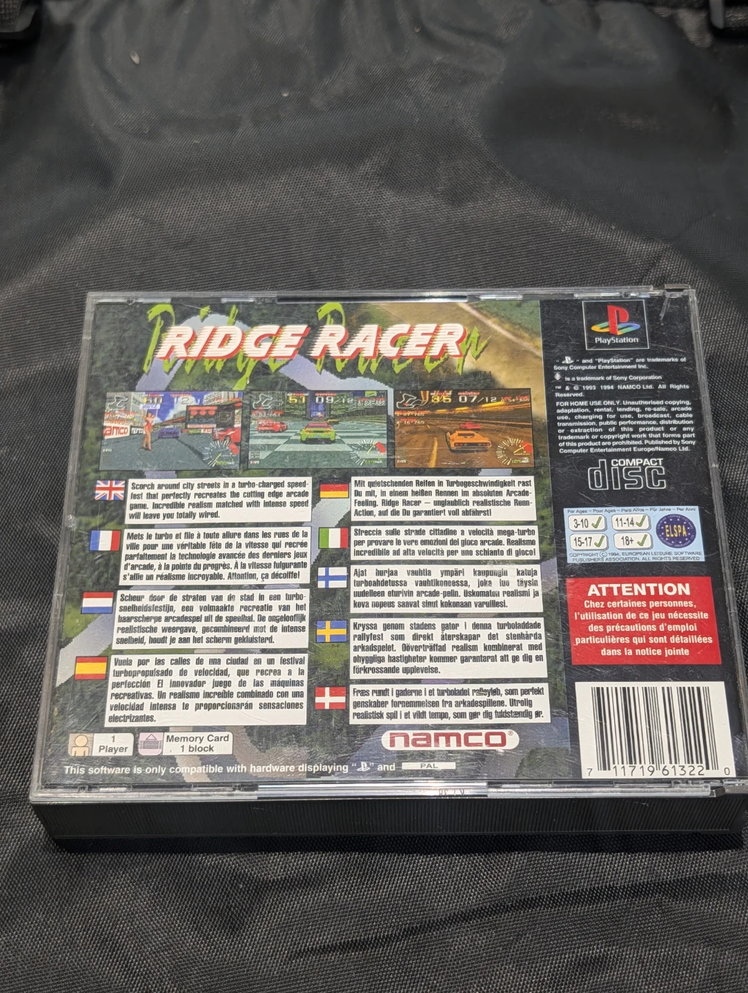 Ridge Racer for PlayStation (PAL) game - photo 4