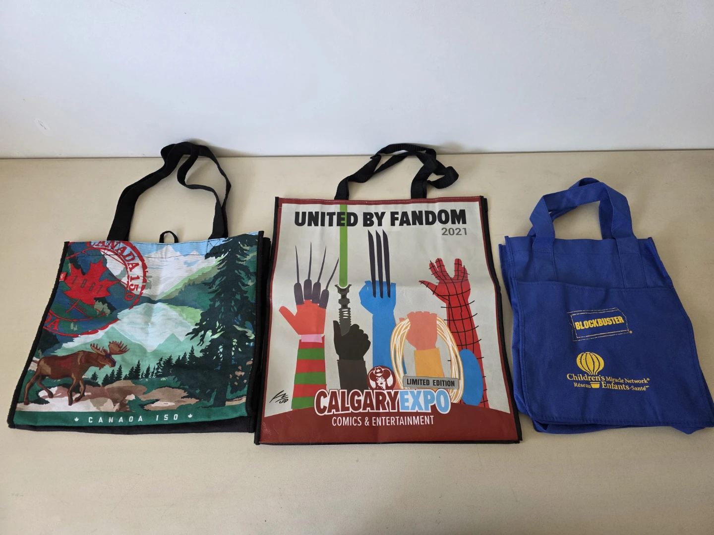 Set of 3 Reusable Collector Tote Bags 🏈