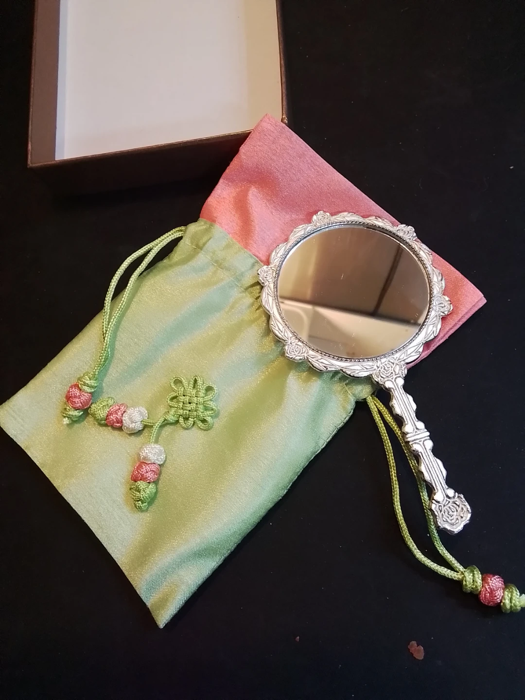 Korean Traditional Embroidered Hand Mirror