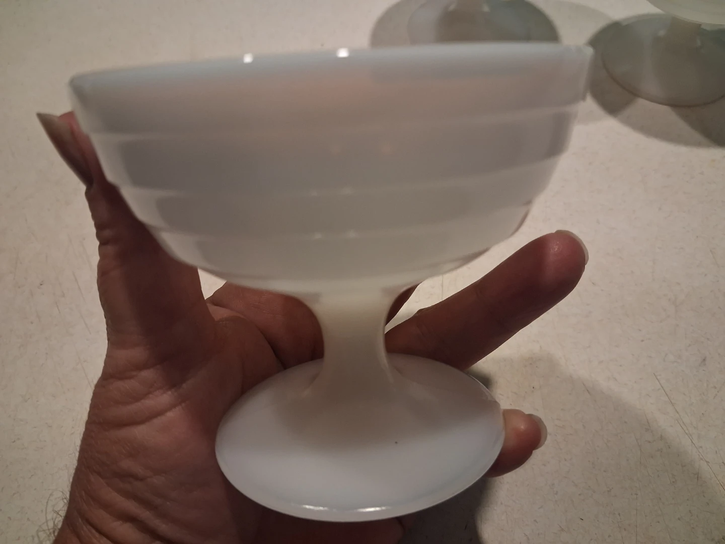 Vintage Hazel Atlas White Platonite Sherbert dishes