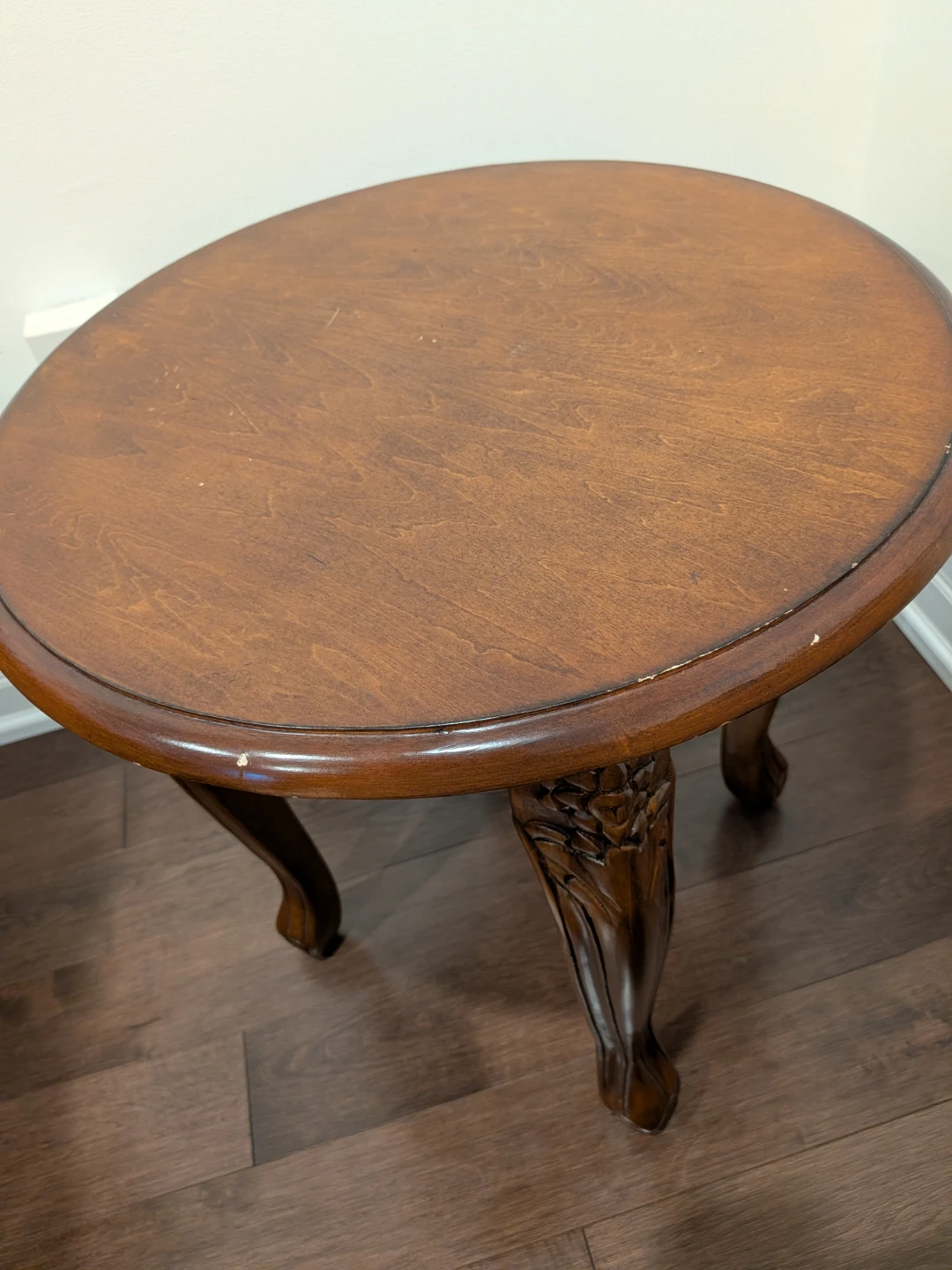 Round Wooden Accent Table - photo 5