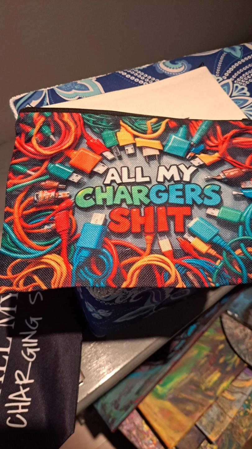 All My Chargers Shit Storage Pouch