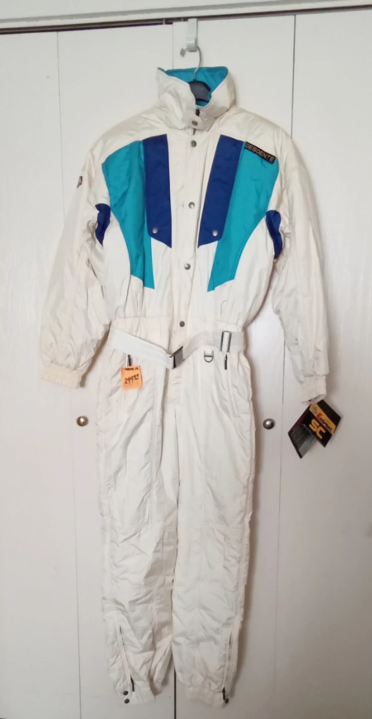 Descente vintage white ski suit