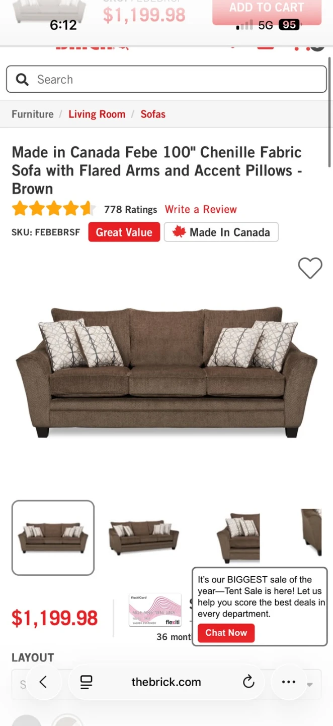 Sofa from The Brick - photo 3