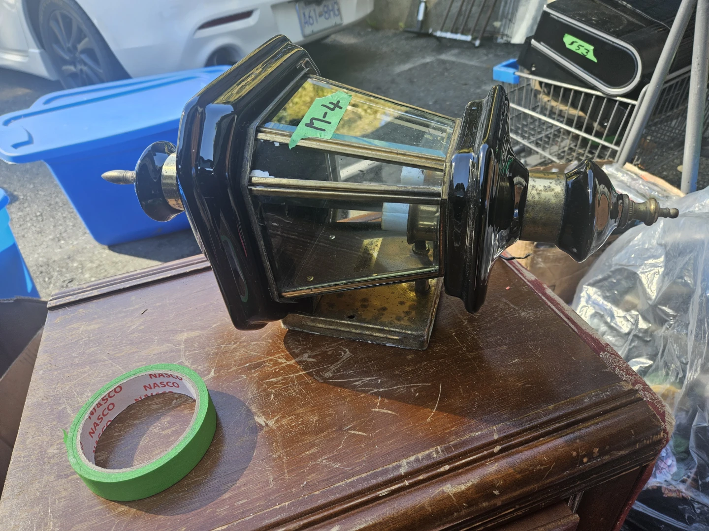 Black and Brass Outdoor Wall Lantern - photo 3