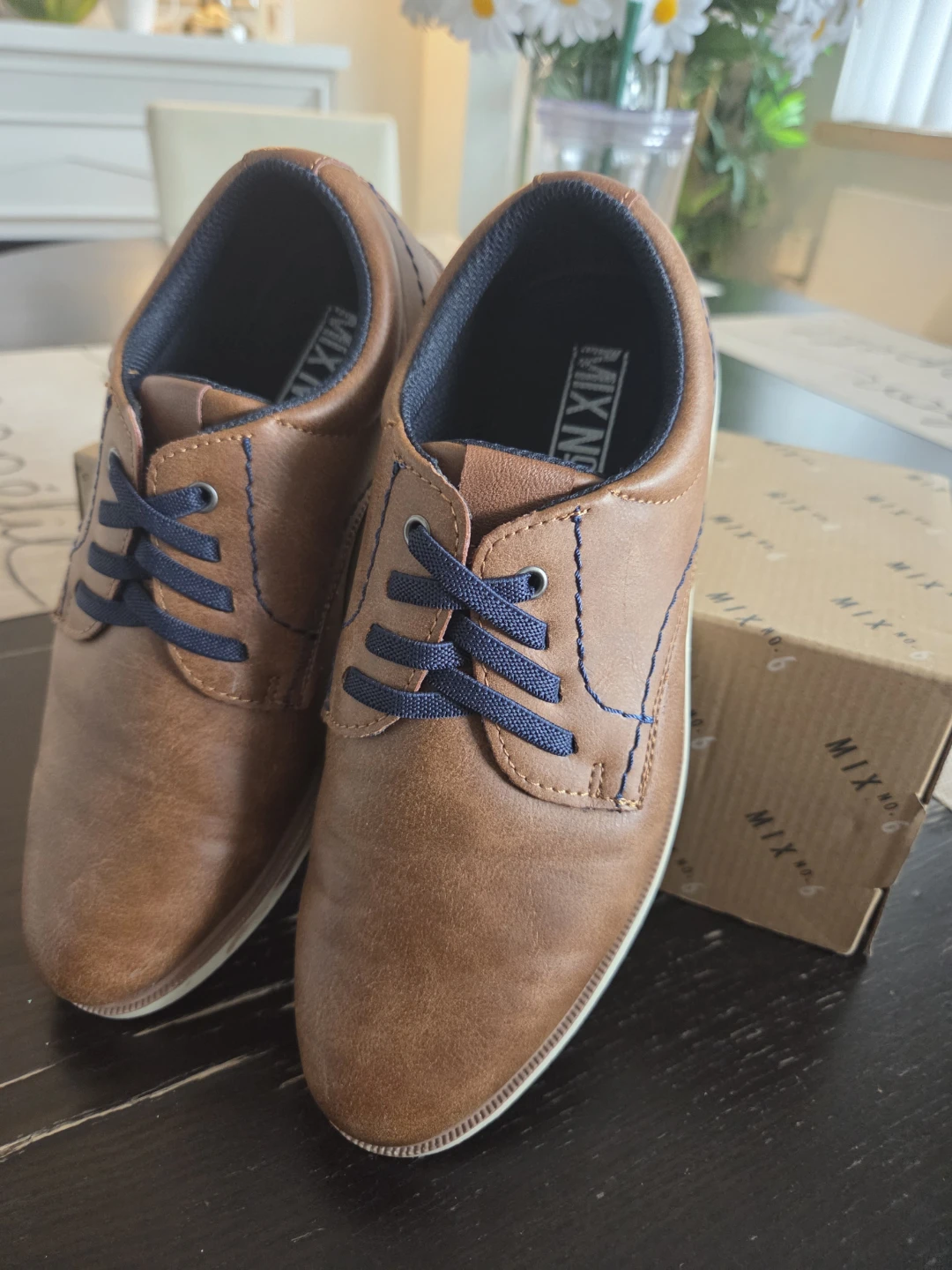 Boys Brown Dress Shoes Size 4