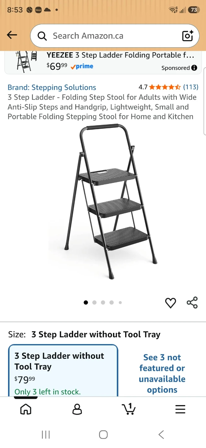 Stepping Solutions 3-Step Folding Ladder