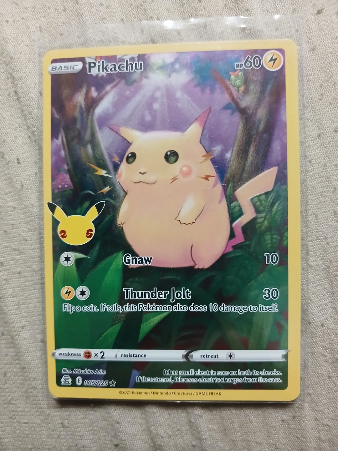 Pikachu Reprint 005/025 2021 Pokémon Card