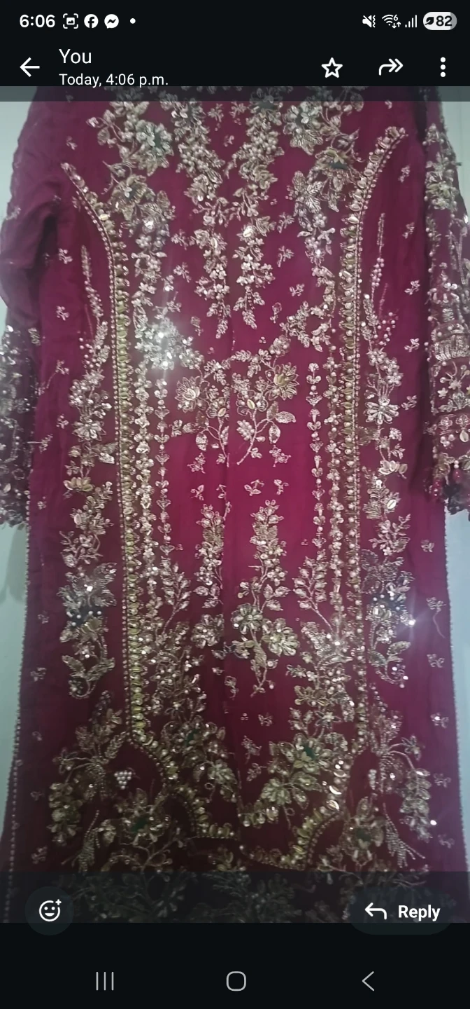 Embroidered Maroon Formal Salwar Kameez