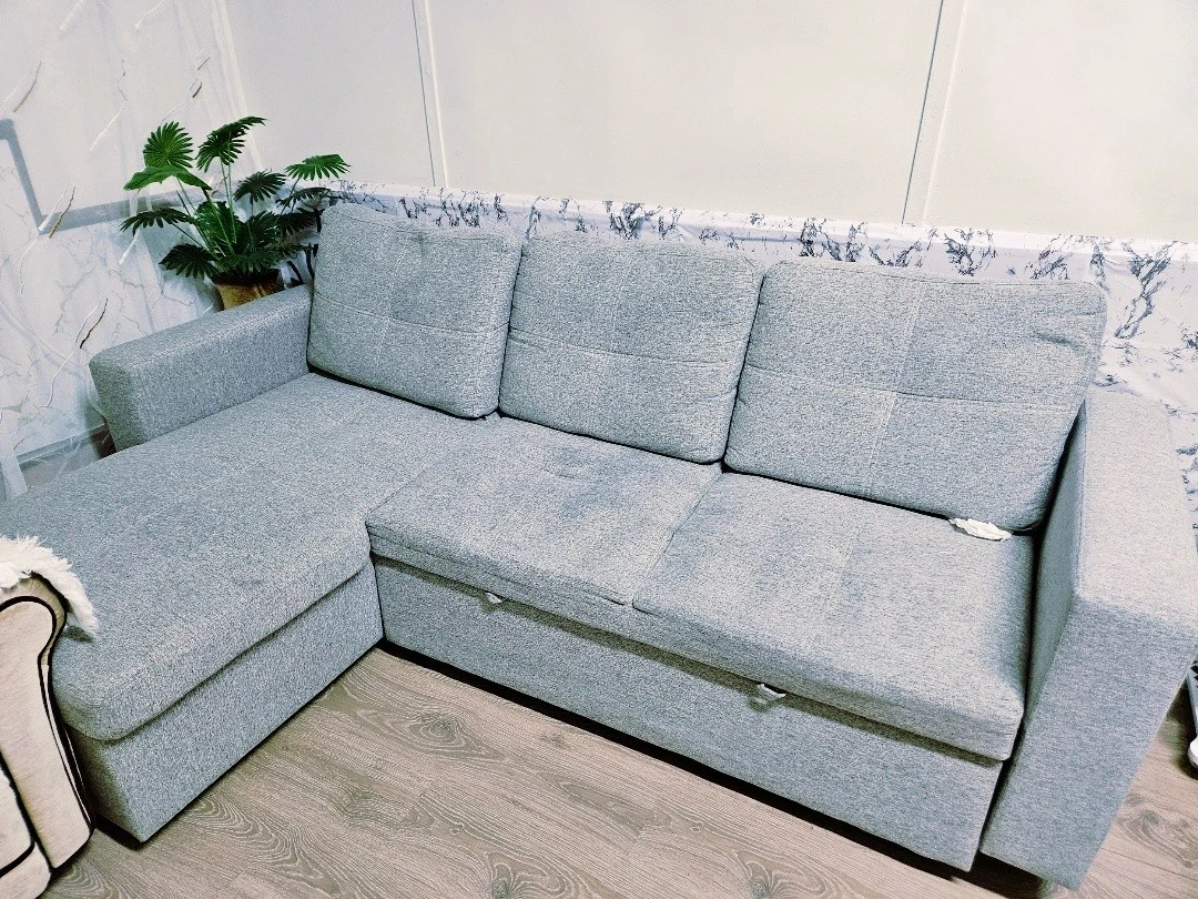 Grey Sectional Sofa bed with Storage - photo 4