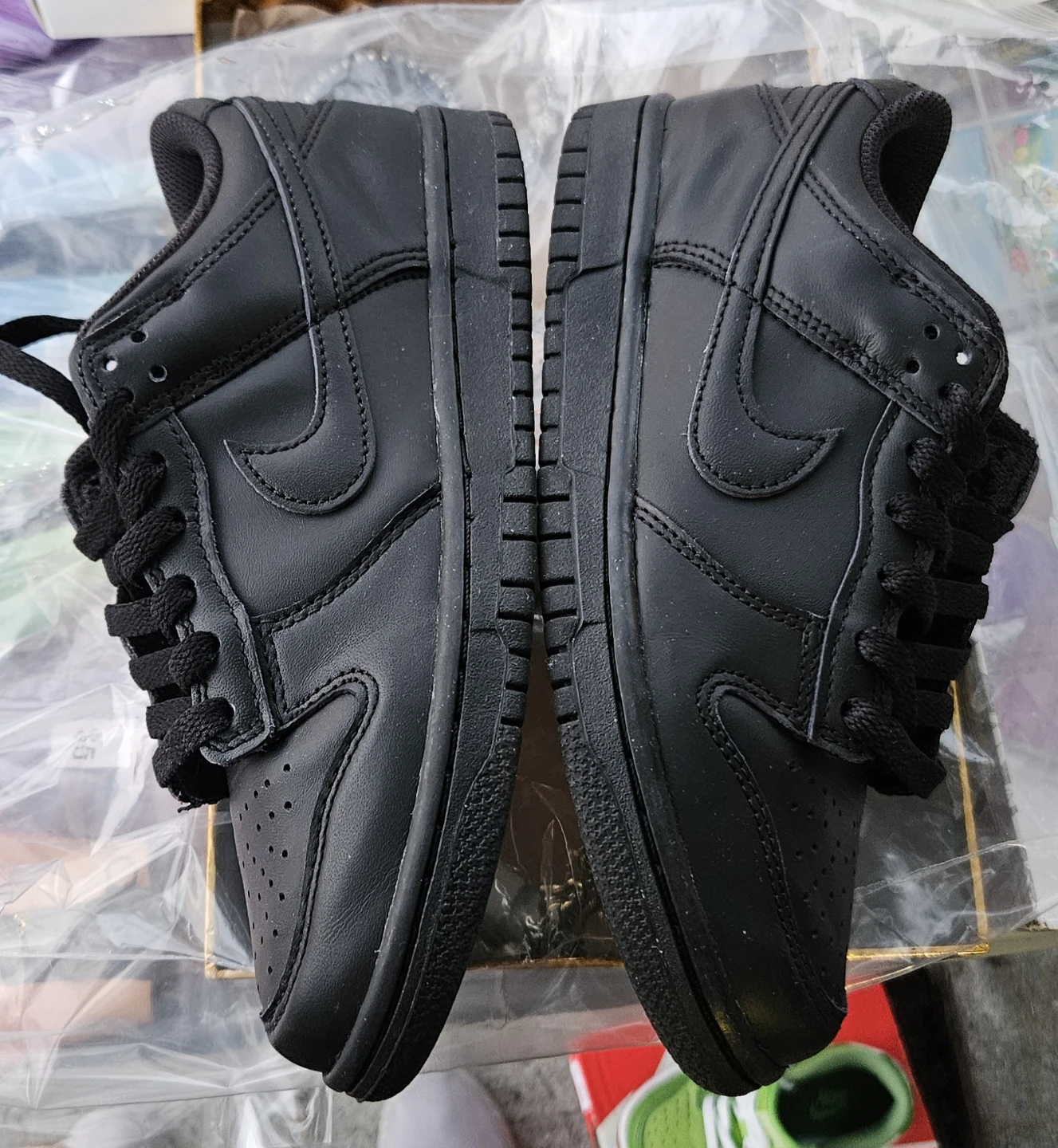 Nike Dunk Low Triple Black Sneakers - photo 4