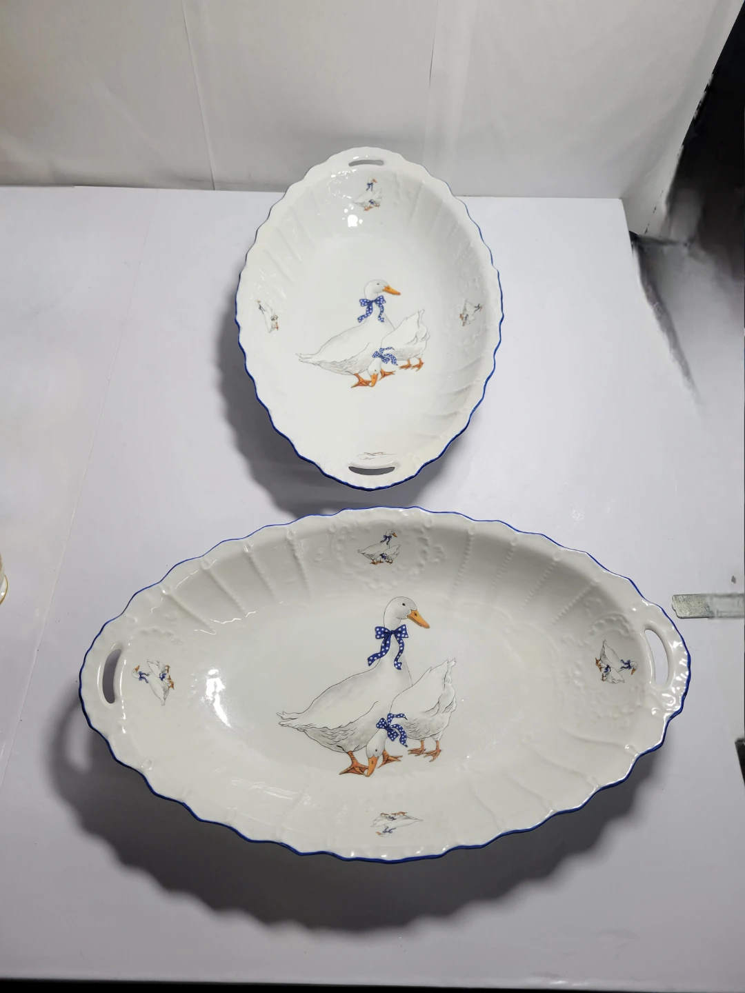 Set of 2 Bohemia Ceramic Serving Platters