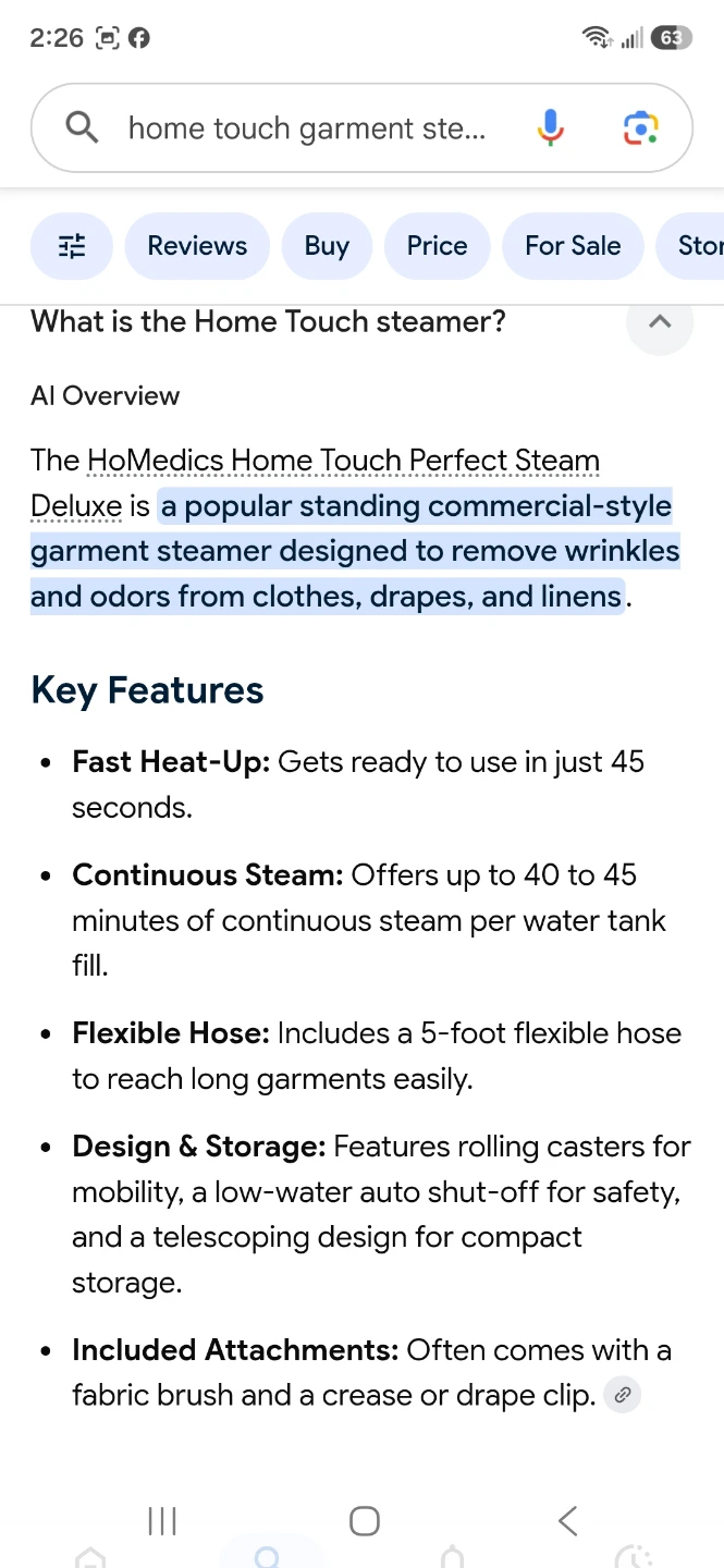Home Touch Perfect Steam Deluxe Commercial Garment Steamer - photo 5