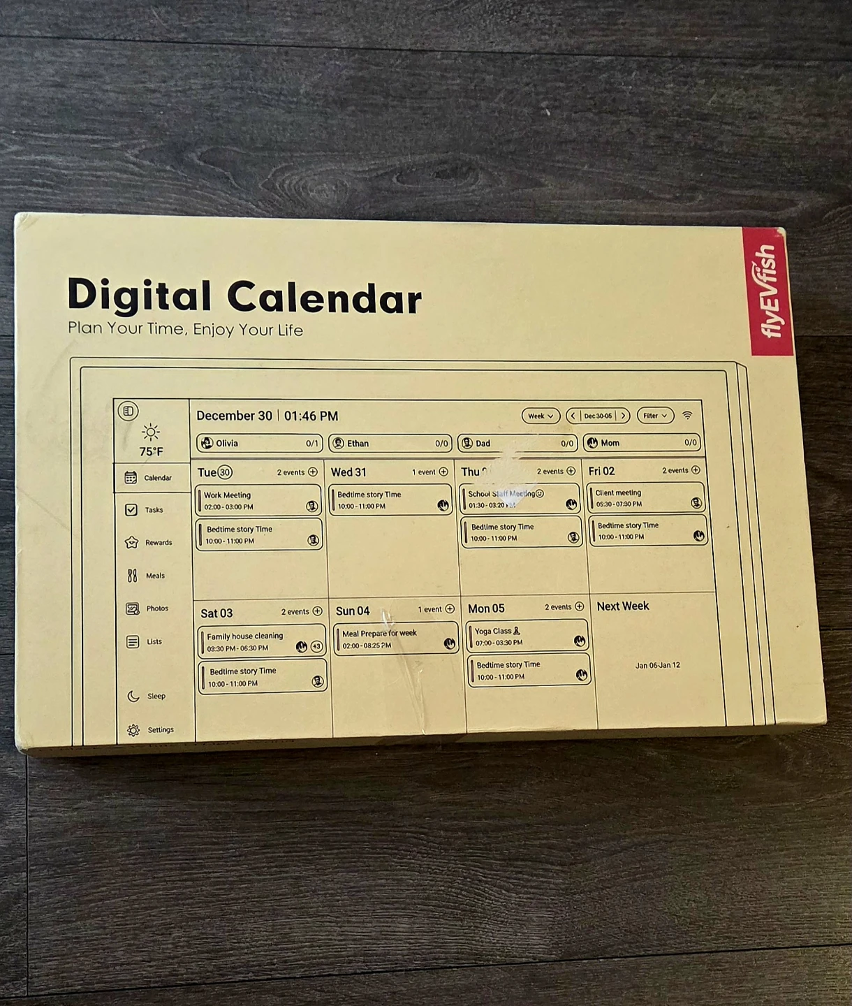 FlyEVfish Digital Calendar,15.6 Inch Electronic Calendar - photo 2