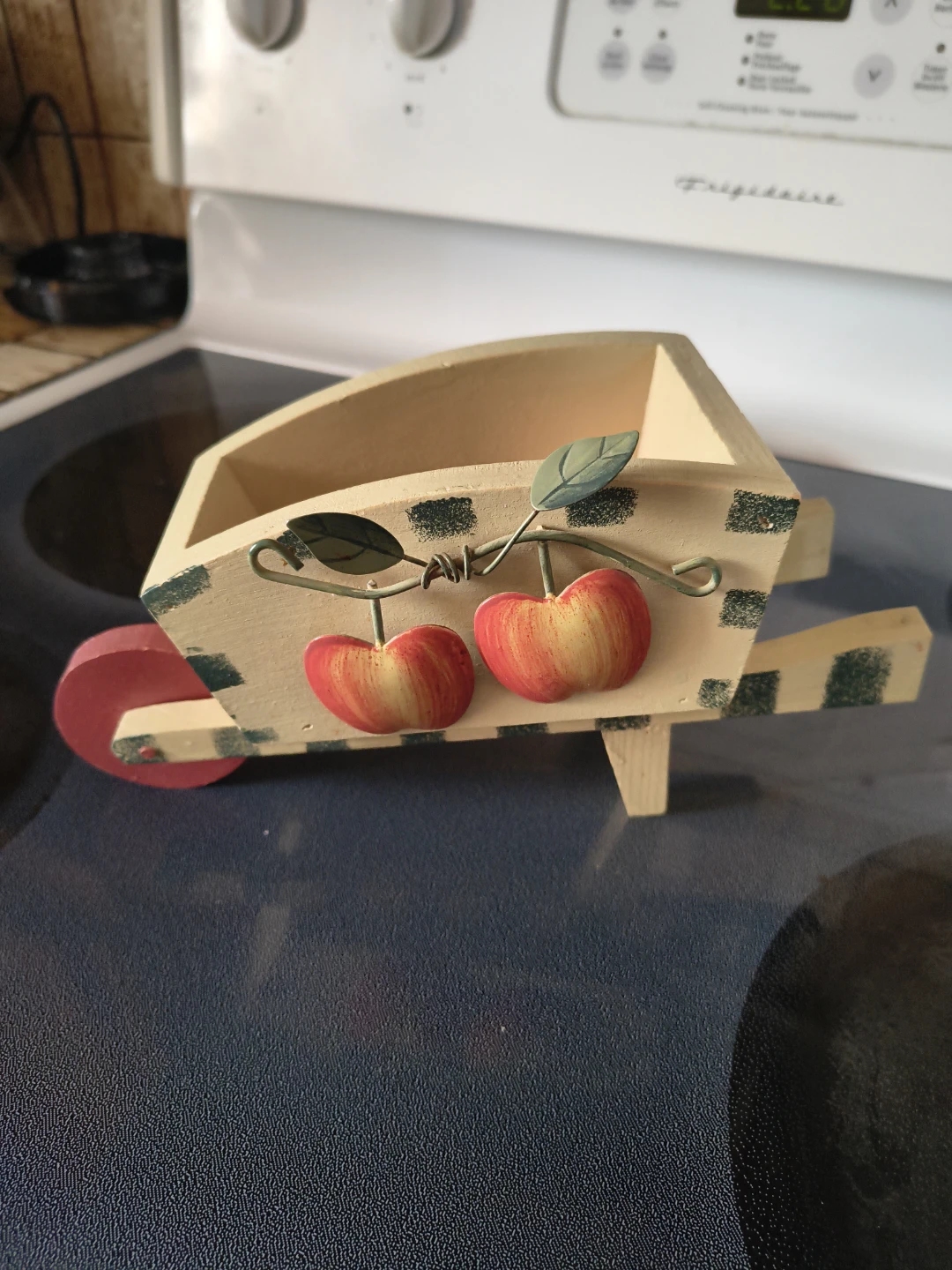 Decorative Wooden Wheelbarrow Planter