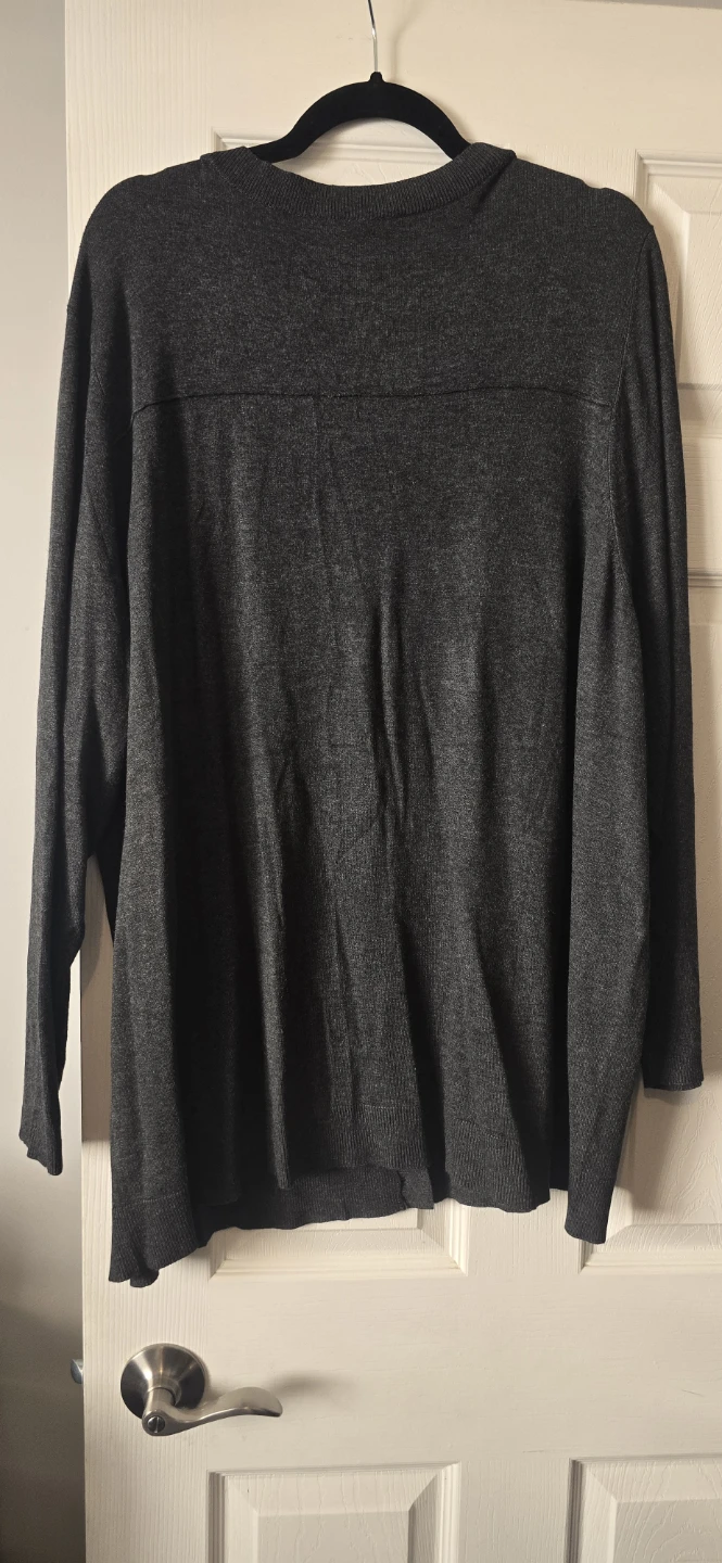 Grey Button-Front Cardigan 3x - photo 2